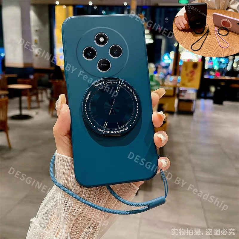 Silicone Phone Case with Magnetic Holder and Screen Protector Film