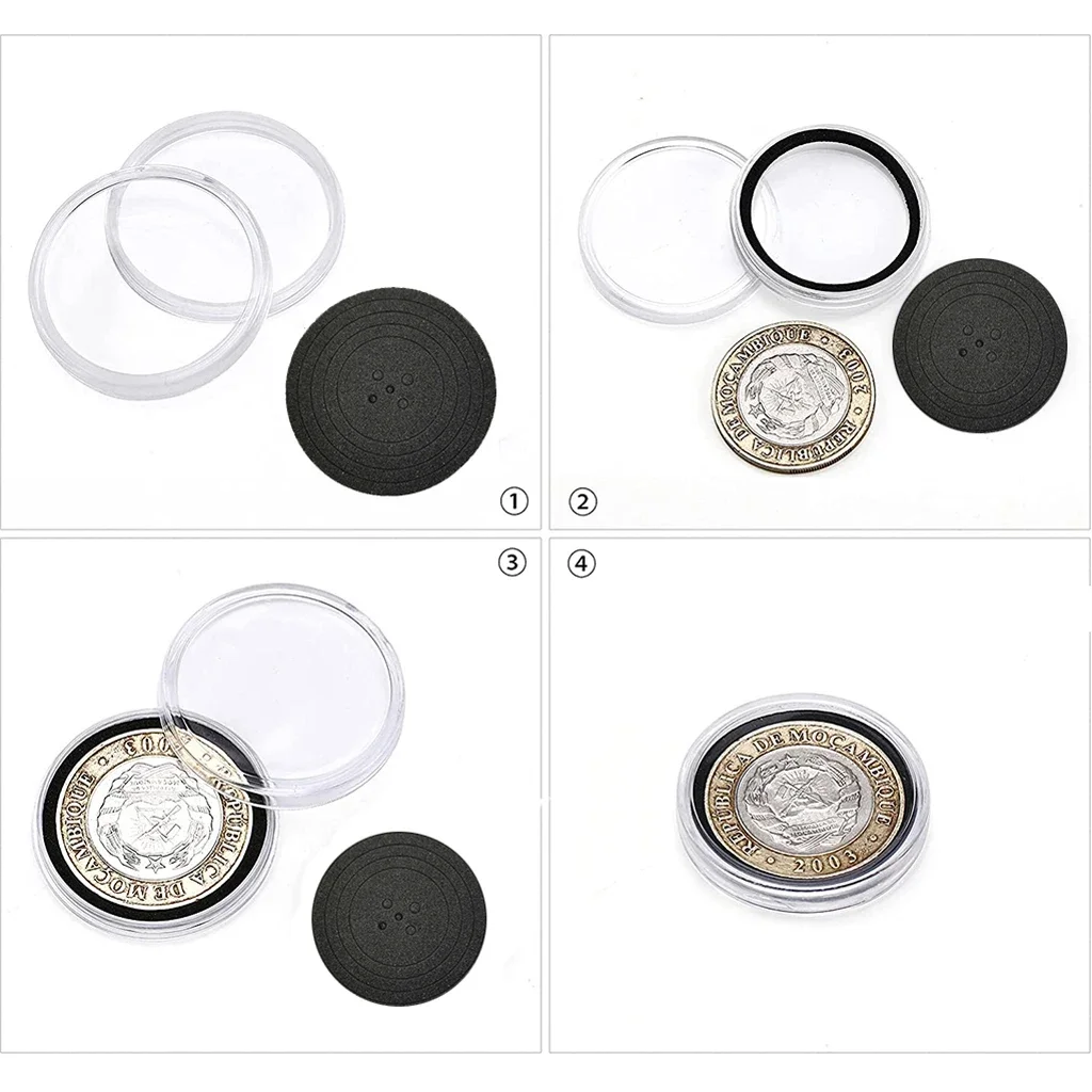 collezione monete scatola custodia rotonda da 100mm 30mm con custodia