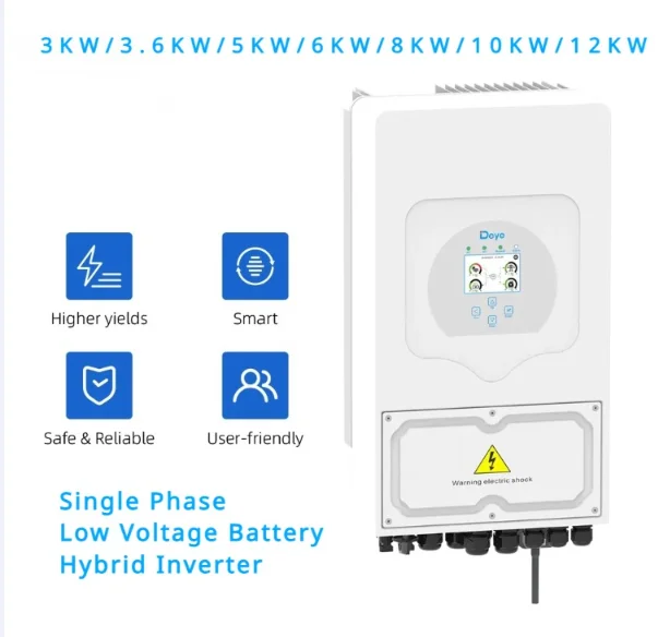 

Deye Hybrid Inverter IP65 Wall-mounted Wechselrichter 3KW 3.6KW 5KW 6KW 8KW 10KW 12KW Single Phase Grid Tied Solar Power