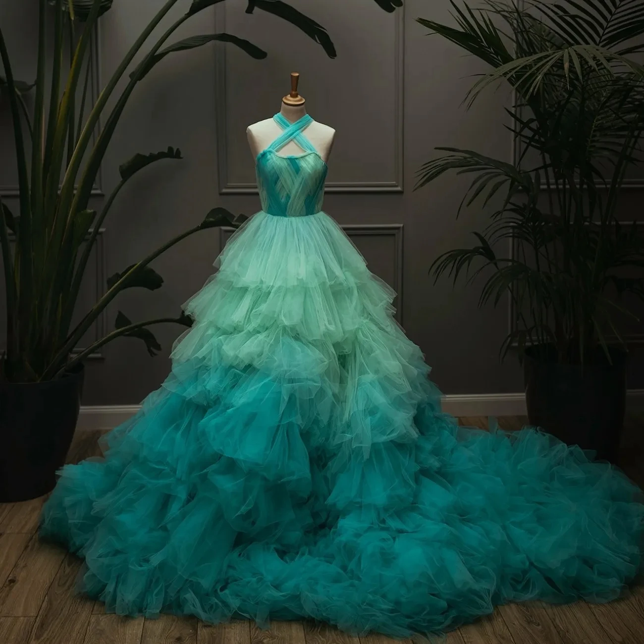 strapless open back dress Turquoise Prom Dresses,Prom Dress with Pockets,A-Line Prom Dress,PD00283, US6 / Turquoise main image 1