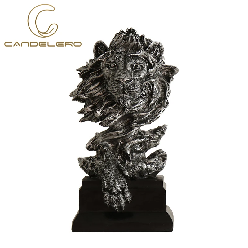 

Modern Lion Statues For Decoration Resin Sculptures Home Decor Figurines For Interior King Of Beasts Living Room Lion Ornaments