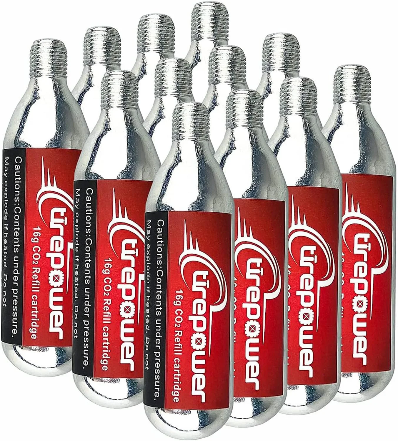 Paquete de 12/20 cartuchos de CO2 roscados de 16g, cilindro para pistolas de aire Airsoft, neumáticos de bicicleta CO2, infladores de neumáticos de bicicleta, MTB y bicicletas de carretera Silive