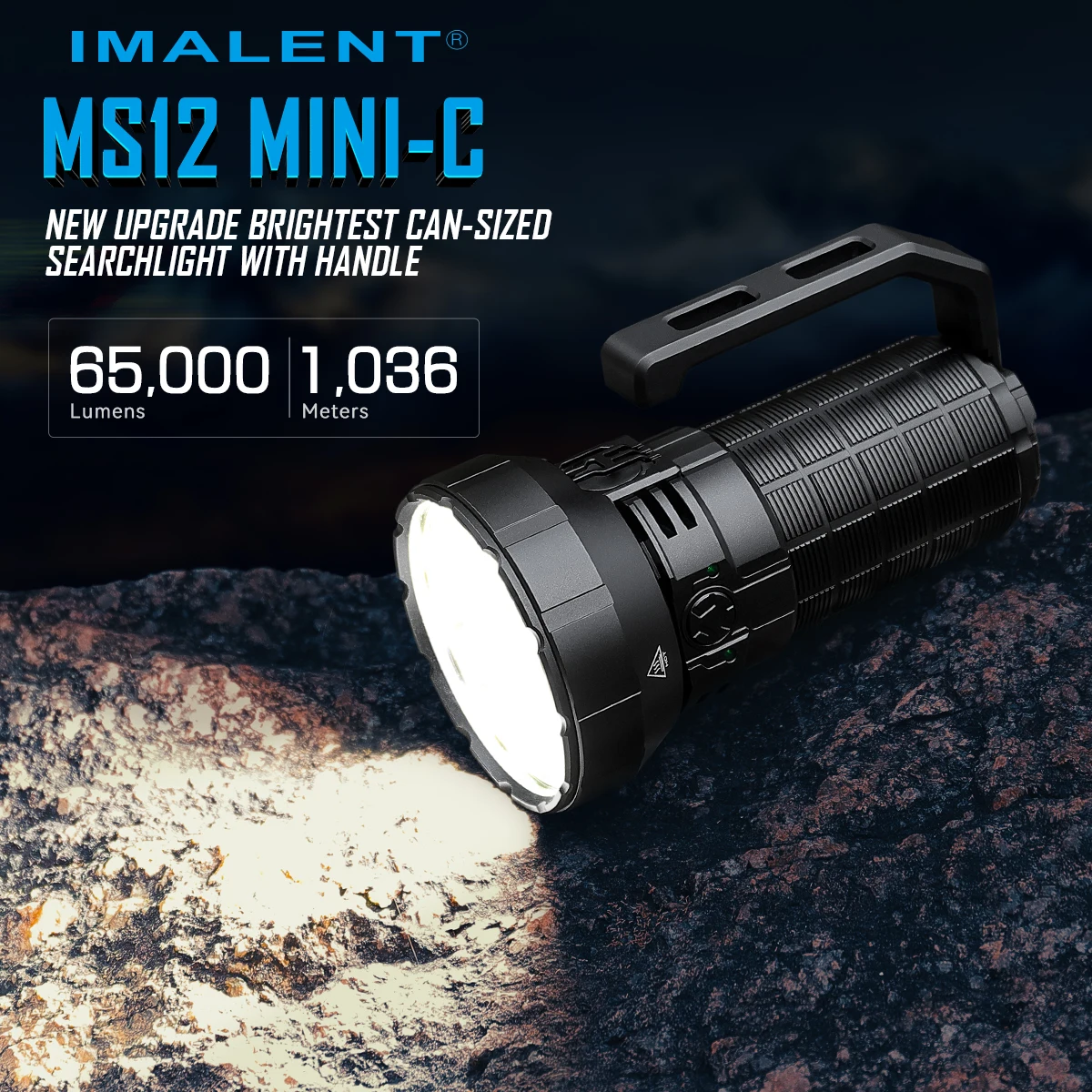 

IMALENT MS12 MINI-C фонарик 65000 Люмен CREE XHP70.2 светодиодный Type-C Перезаряжаемый для поиска и спасения пещер