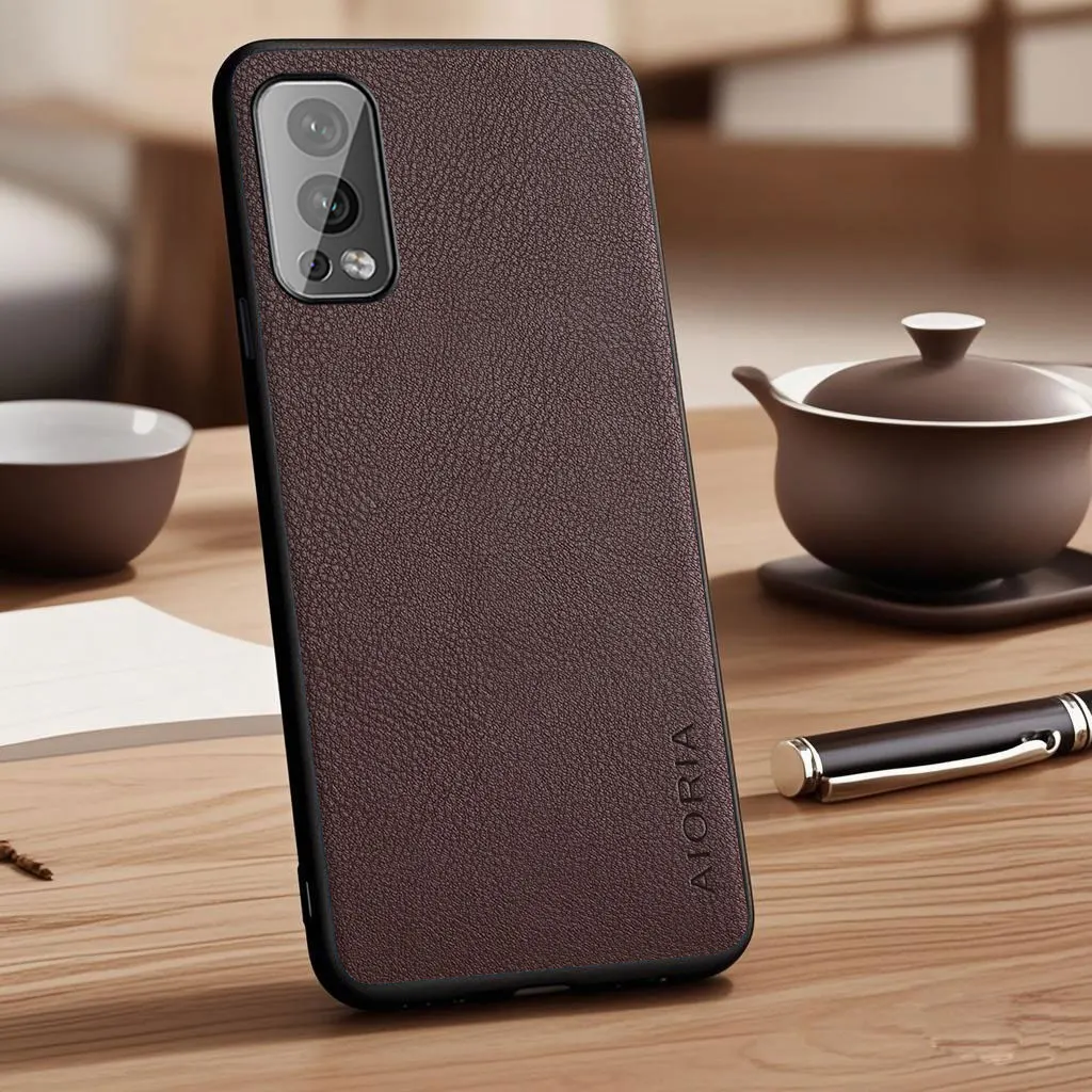 Minimalist Faux Pebbled Leather Phone Case Cover