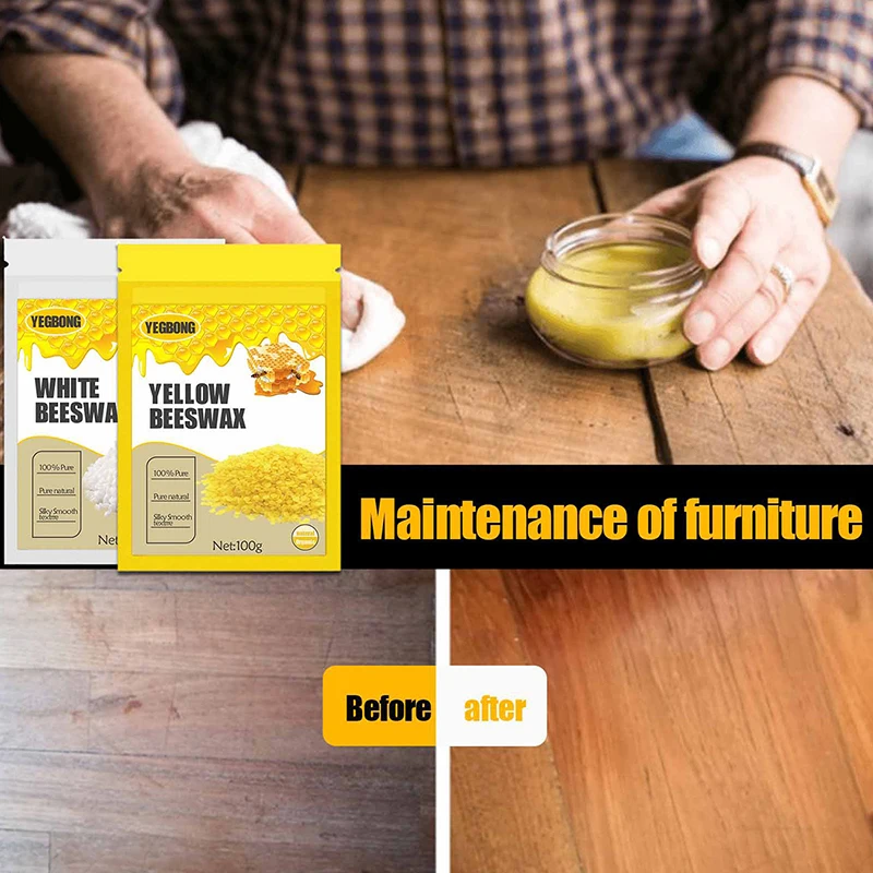 Furniture Beeswax Candle Making Wax 100% Filtered Beeswax Pastilles Pellets Granules