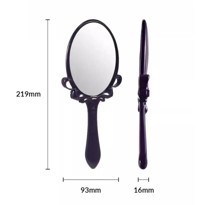 Kaleidos Handheld Mirror Black Handheld Makeup Mirror With Handle