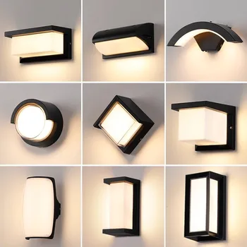 야외 LED 벽 램프 모션 센서, 방수 IP65 벽 조명, 베란다 조명, 발코니 정원 조명, 인체 유도