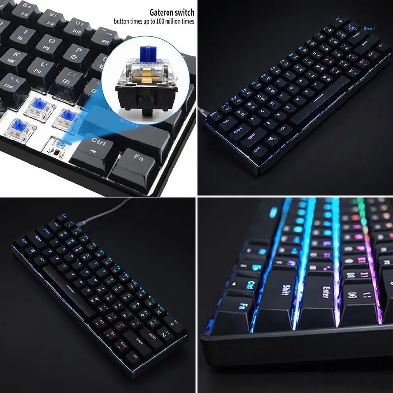 

RGB Backlit Bluetooth-compatible 5.0 Wireless Dual Mechanical Keyboard
