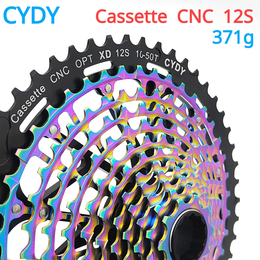 Cydy Cassette 12 Velocità Bici Ruota Libera Xd 12 S 10-50T/10-52T Xd Ruota Libera 11V Cassetta Mtb Bicicletta Ruota Libera Cnc Ultralight 371G