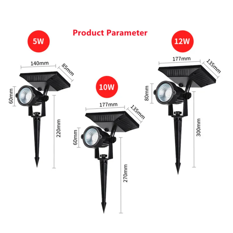 Solar Powered Spotlight Angle Adjustable Solar Led Light Outdoor Wall Light Waterproof Solar Lamp Garden Decoration Solar Light 4