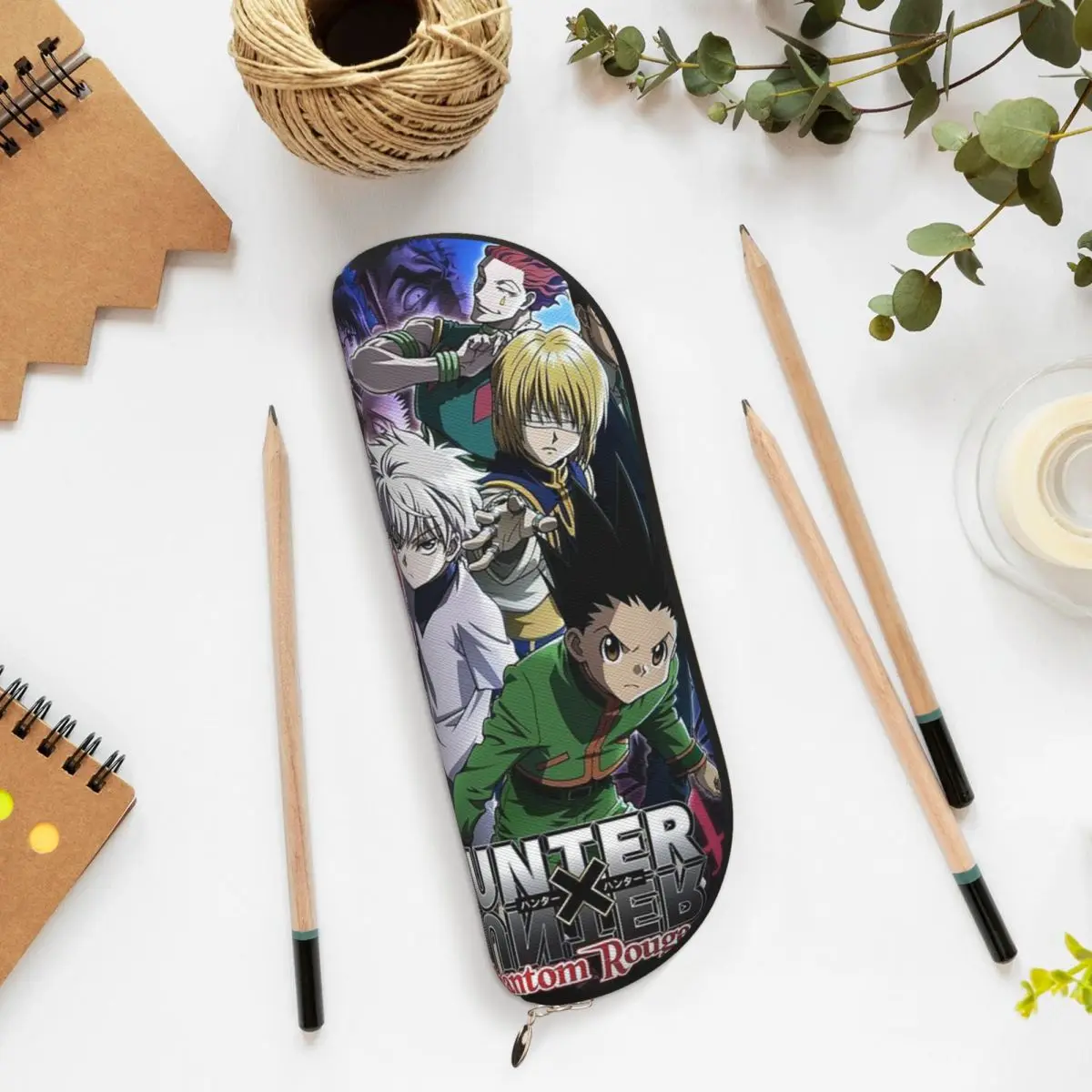 애니메이션 HXH 헌터X헌터 필통, 연필 파우치, 문구류 수납, 대용량 펜 케이스, 남녀공용