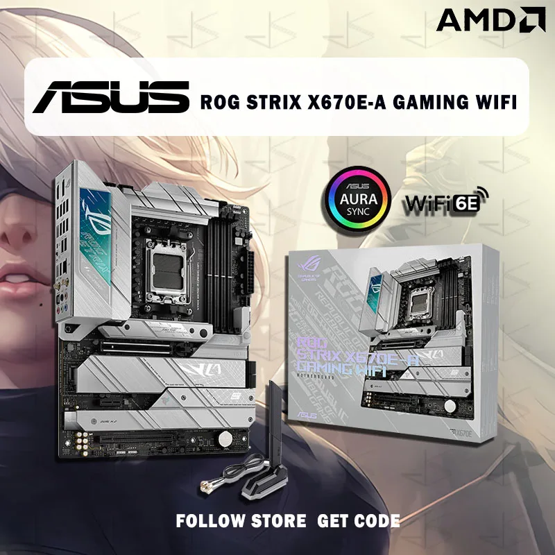 New Asus Rog Strix X670e-a Gaming Wifi Motherboard X670 Desktop Board  Support Amd Ryzen 7000 Processors Ddr5 128gb 6400(oc) - Motherboards - 