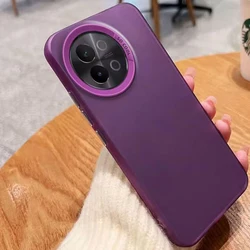 Luxury Metallic Aurora Skin Matte Phone Case Cover for Vivo V30e (IMD purple)