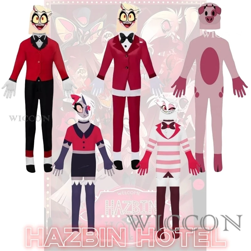 Anime Hazbin Cosplay Hotel Charlie Morningstar Costume Vestiti Uniforme Cosplay Stage Costume Vaggie Angel Dust Charlie Halloween