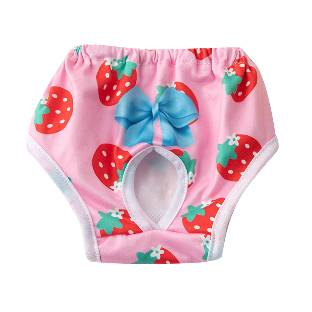 Dog Diapers Pet Supplies Dog Menstrual Pants Breathable Bow Clothes