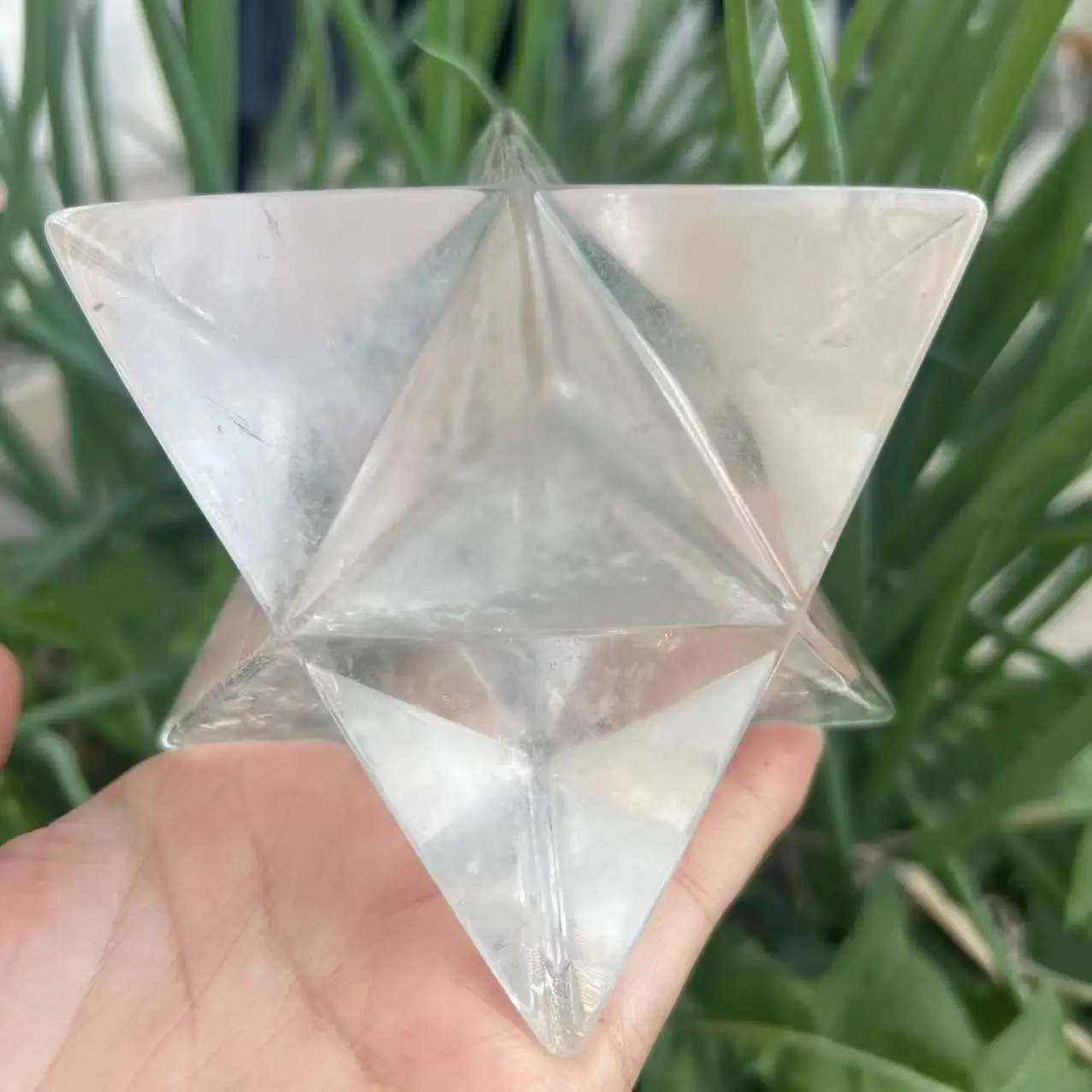 10CM Natural Clear Crystal Merkaba Pendulum Crystal Stones Merkaba Stars Energy Minerals Jewelry Healing Decoration 5
