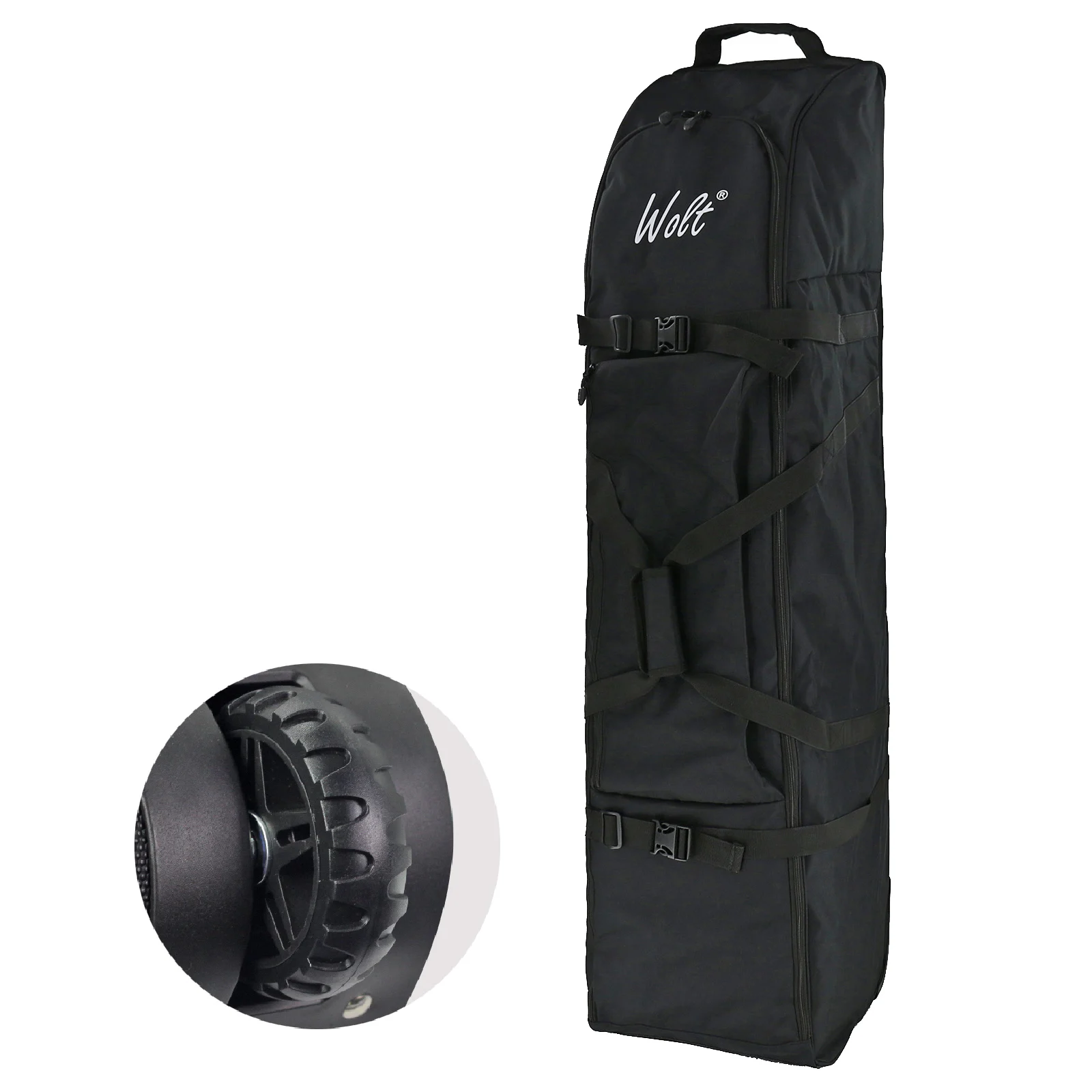 WOLT | Golf Travel Bag with Anti-Impact Support System - Soft Padded Golf Travel Case for Airlines, 900D Heavy Duty Oxford Fabri