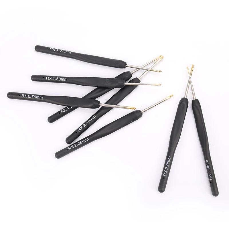 8Pcs/set Black Knitting Needles Crochet Hooks for Knit DIY Craft Loom Tool