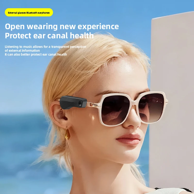 Wireless Headphones for External Glasses Headphones Bluetooth 5.3 Stereo  Headset Noise Reduce Handsfree Call Touch Headset