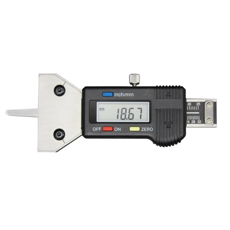 

Tread Depth Gauge Tire Depth Meter Stainless Steel Tread Checker LCD Digital Display For Tester Car Truck