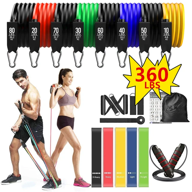 Bandas de Resistencia 210 lbs Bandas Elásticas Musculación con Niveles  Gomas Elasticas musculacion para Gimnasio en Casa Yoga con 7 Tubos de Látex  Gomas Elasticas Fitness para Yoga Pilates Estiramientos - AliExpress