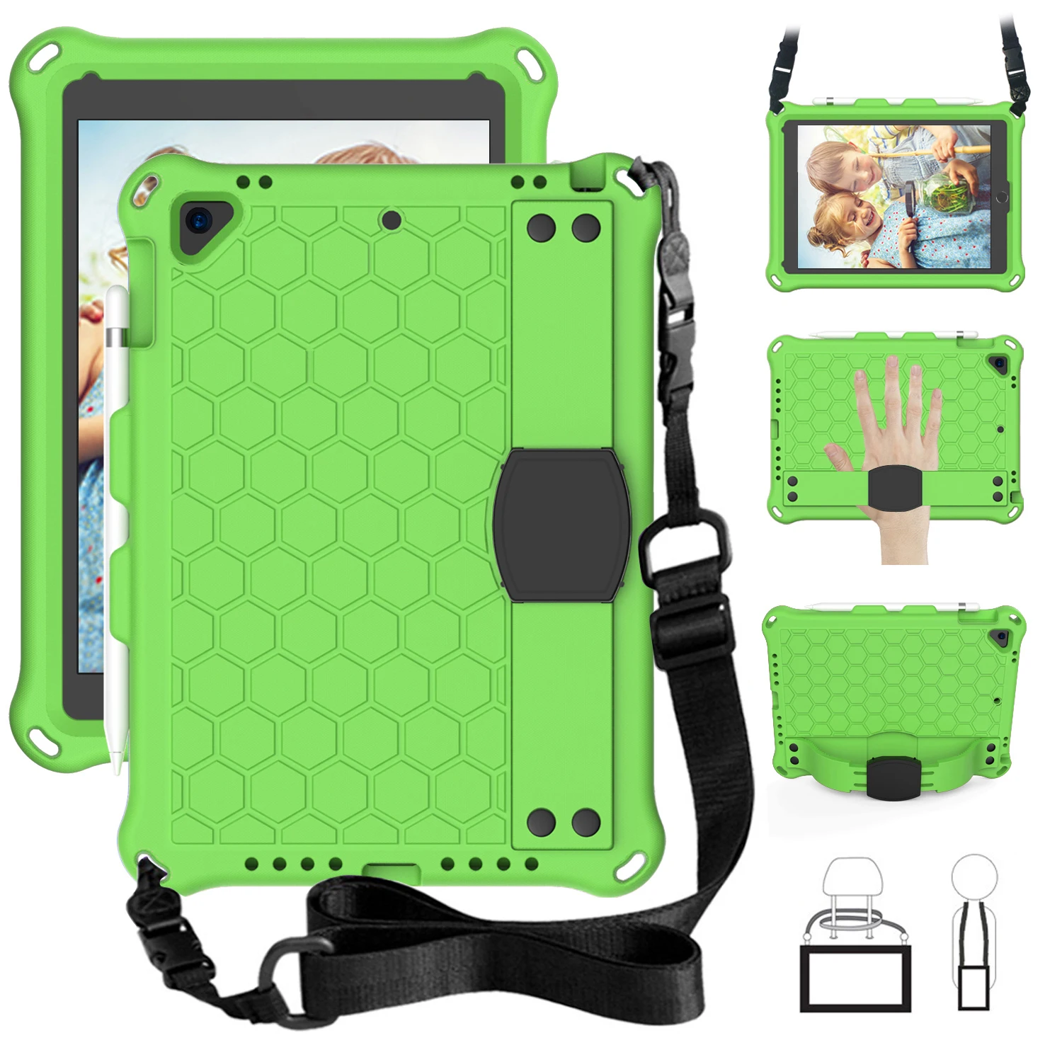 Shockproof Kids Case for iPad 10th 2022 Air 4 2020 Case iPad Pro11 2021 Stand Cover for iPad Air 2 10.2 9th 7th 8th Generation_voghion.com