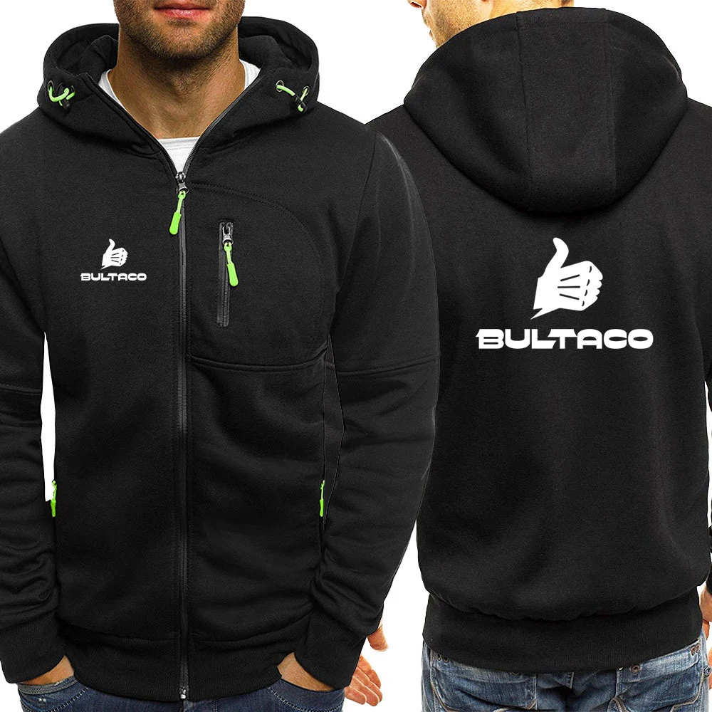 

2024 men's new Bultaco Cemoto motorcycle printing spring and autumn leisure best-selling three salad chain hooded classic Joker