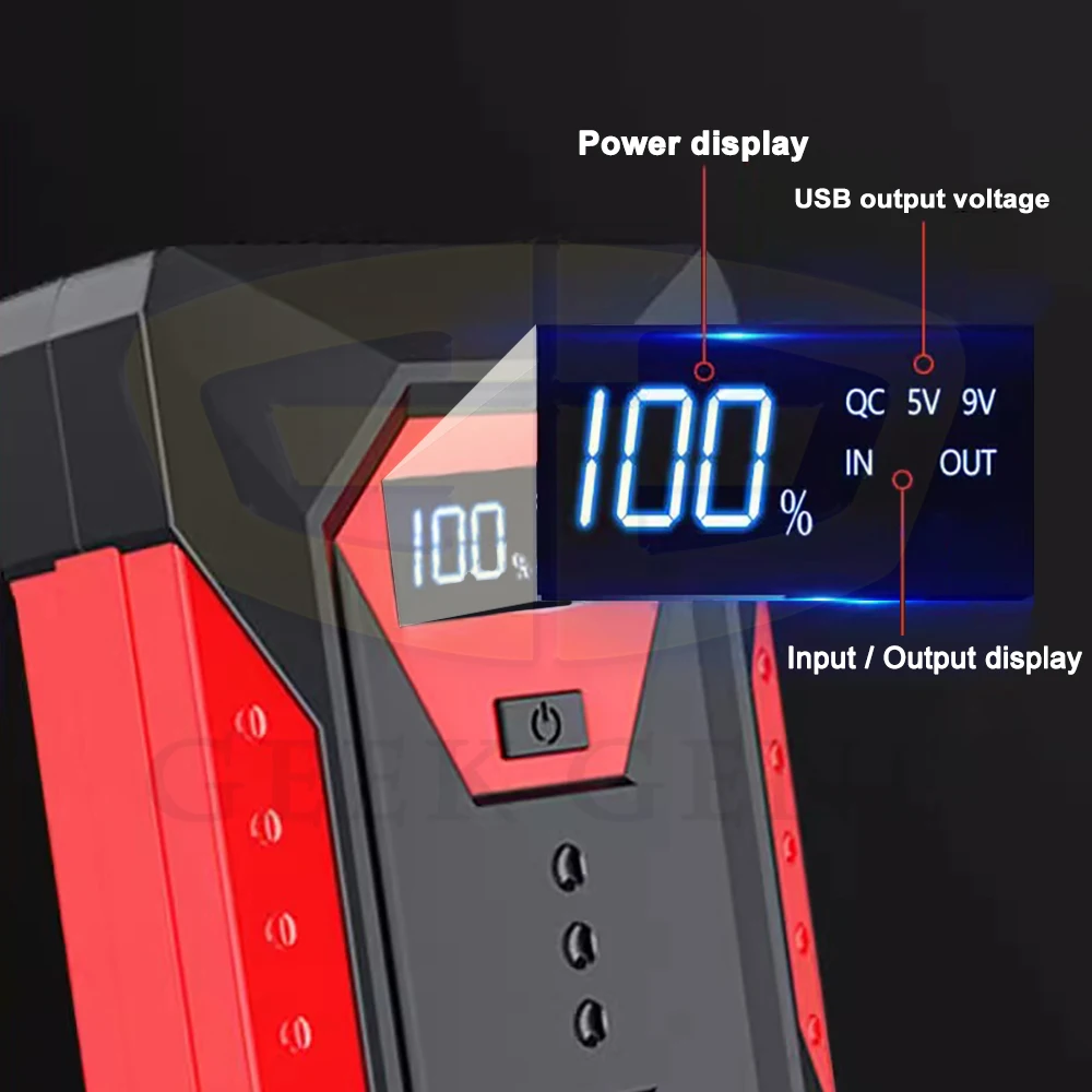2000A Car Jump Starter Power Bank 12V Portable Car Battery Booster Charger Starting Device Petrol Diesel Starter Buster