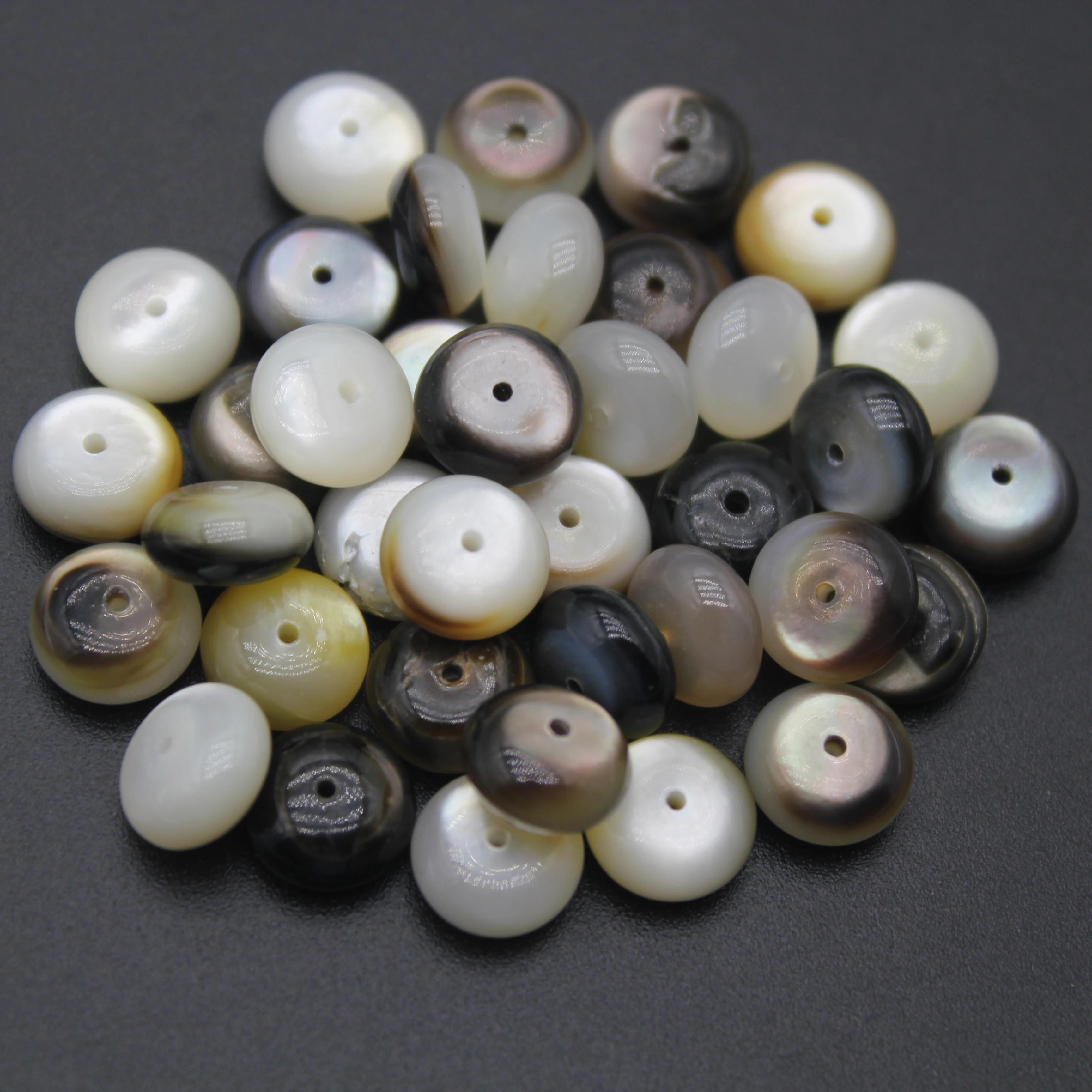 

Natural Black Mop Shell Disc Beads Cut Loose Spacer Bead For Jewelry Making DIY Necklace Earring Bracelet Accessories