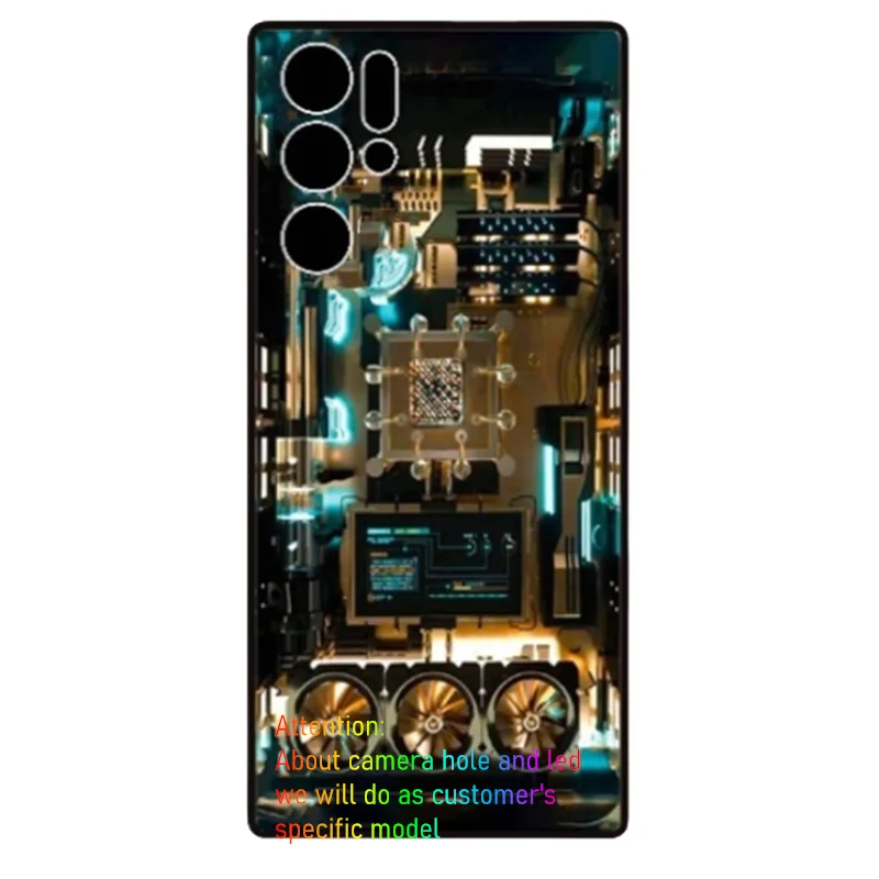 LED Flash Case with Glass Back Cover for Red Magic Smartphones