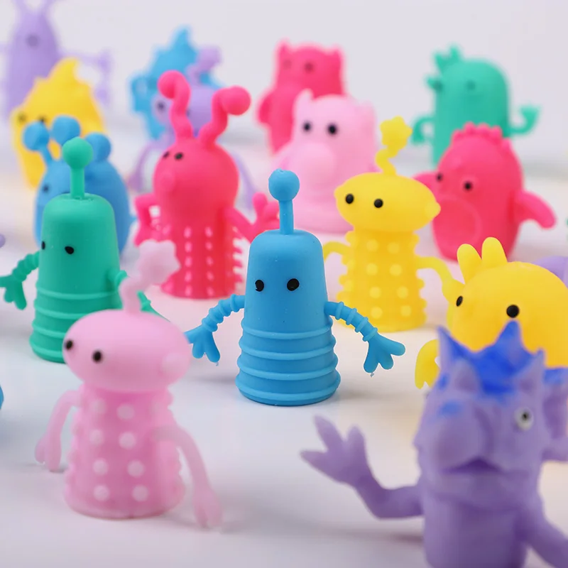 10–30 Stück süße Monsterpuppen, Fingerspielzeug, weiches Gummi, dehnbar, Zappelspielzeug, Kindergeburtstag, Gastgeschenke, Pinata-Füller, Weihnachtsgeschenk – Detail 7