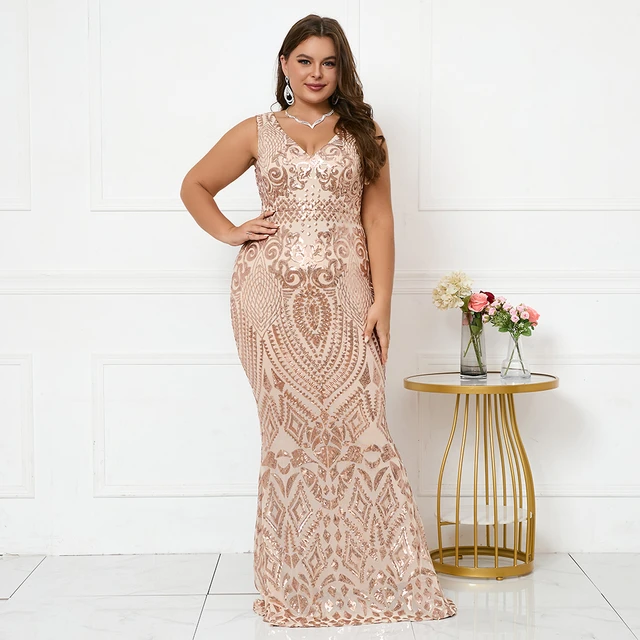 gold formal dresses plus size