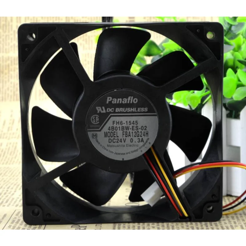 

New Cooler Fan for Panaflo FBA12G24H 24V 0.3A Frequency Converter Cooling Fan 12CM 12038 120*120*38MM