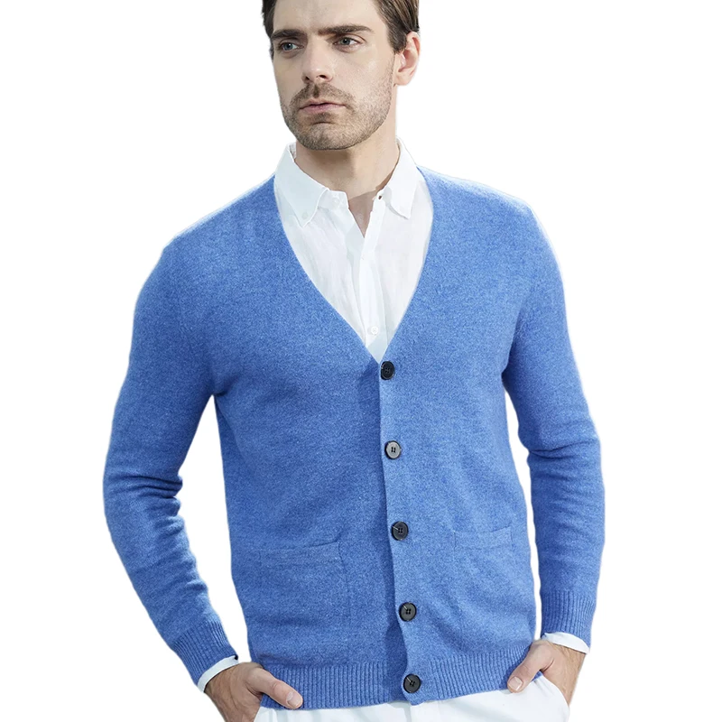 LONGMING Cardigans Men's Knitted Sweaters Cardigan Cashmere Coats 100% Merino Wool Thick Knit Jacket Winter Autumn Male Clothing 4
