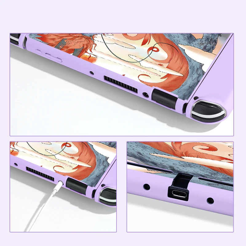 드래곤과 함께 술을 마시다. 스위치 Oled용 보호 케이스, Nintendo 스위치 콘솔용 소프트 TPU 슬림 커버, NS 게임 액세서리