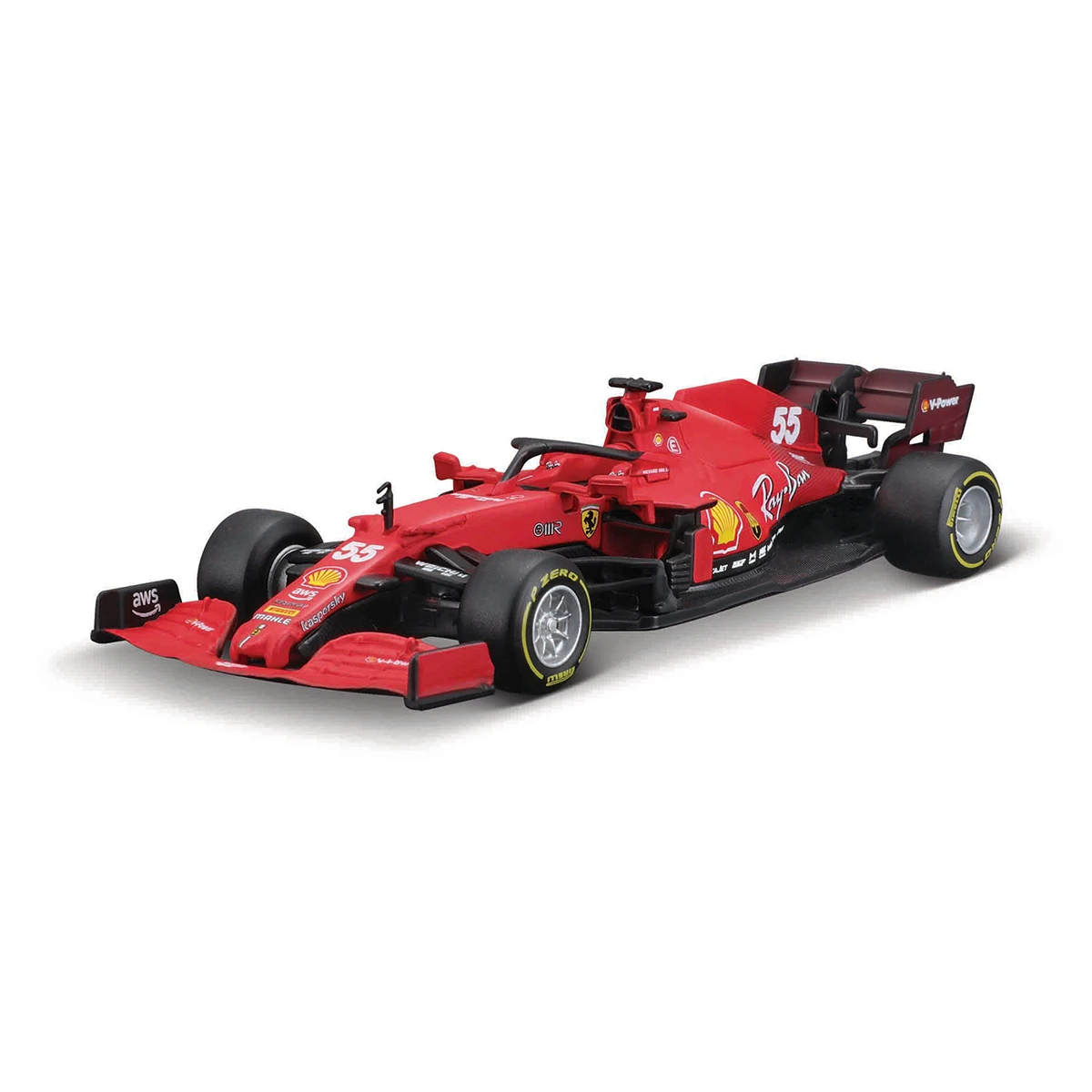 Bburago 1:43 Ferrari 2021 SF21 # 16 # 55 F1 Formula Car Vehículos estáticos fundidos a presión Modelo coleccionable Coche de carreras Juguetes