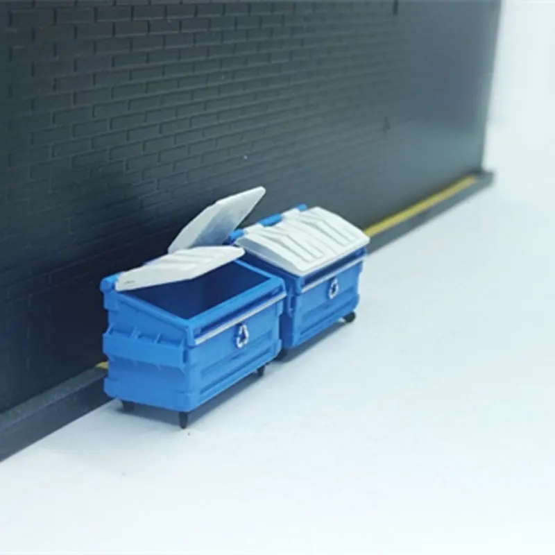 1/87 HO Scale Street Trash Can Model DIY Sand Table Scene Layout City Building Train Model Accessories Miniature Collection - Image 3