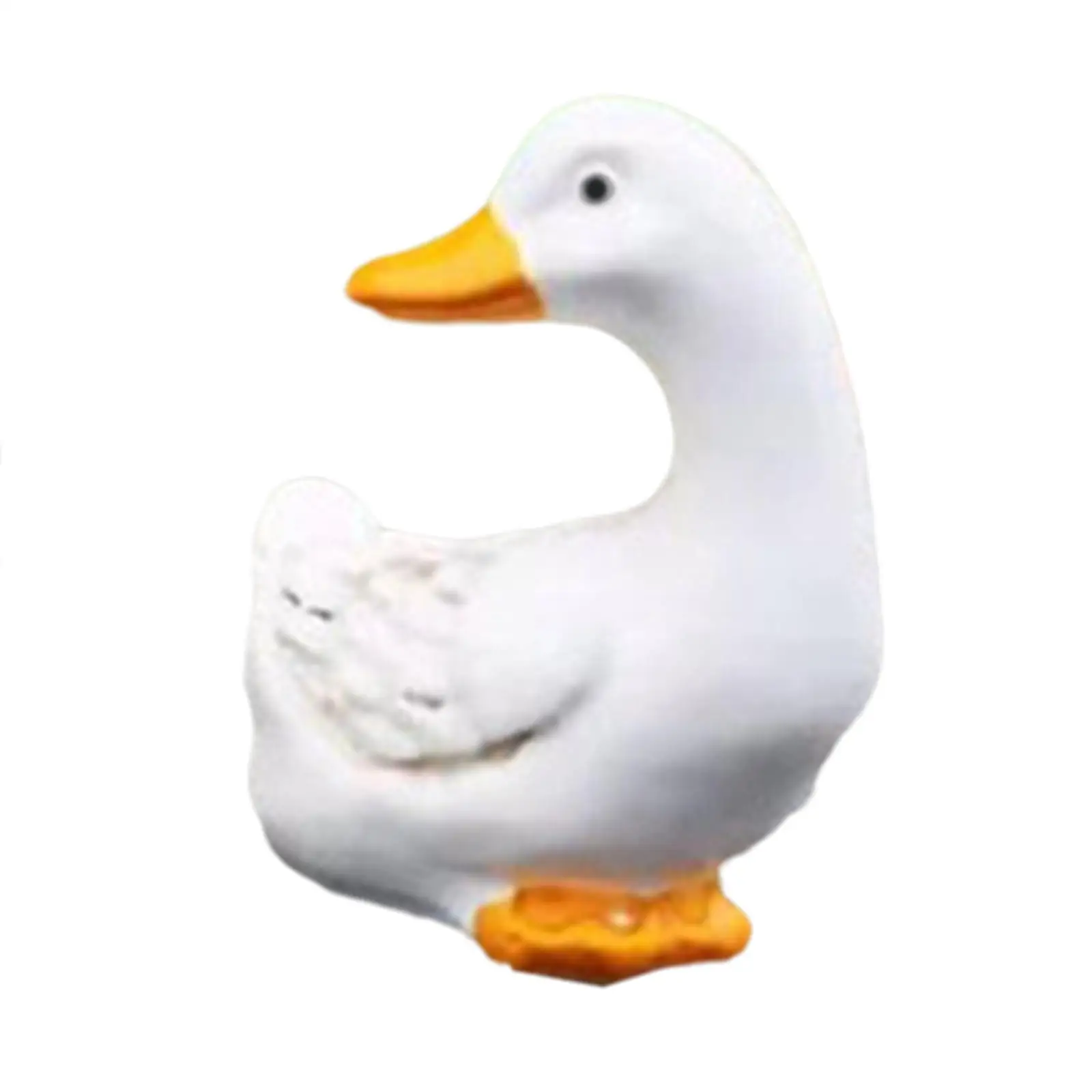 

4x Cute Resin Duck Statue Backyard Pond Ducks Decoration Outdoor Sculpture for Living Room Bedroom Housewarming Indoors Outdoor