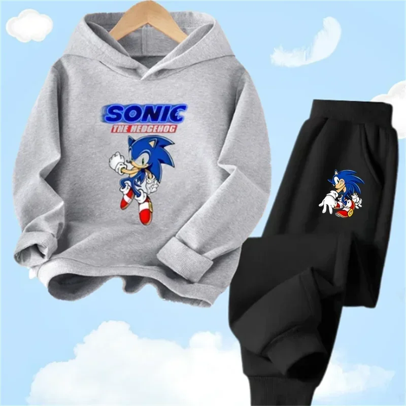 thumbnail image 1 of Conjunto de sudadera con capucha Sonic 2024, ropa de bebé para primavera, prendas de vestir exteriores, tops, sudadera para niño, ropa para niña, ropa para madre e hijo, 1 of 5