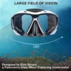 Premium Adult Swimming Goggles - Crystal Clear Tempered Glass Lenses, Waterproof & Anti-Fog, For Comfortable All-Day Swimming 3
