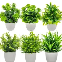 1pc Artificial Plants with Plastics Pots