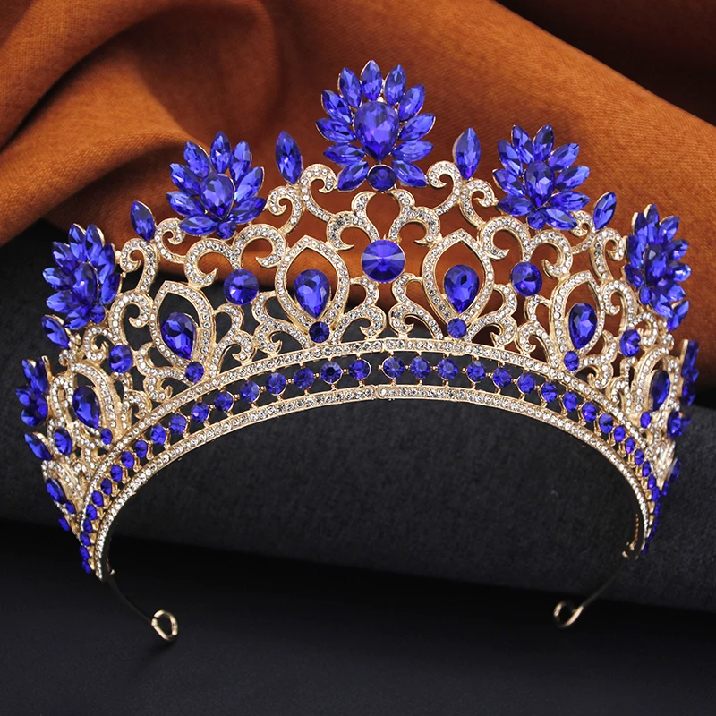 Baroque Crown Royal Queen Tiaras and Crowns Pageant Diadem Big Headwear Bridal Wedding Crown Hair Jewelry Prom Headdress hair accessories,bridal hair accessories