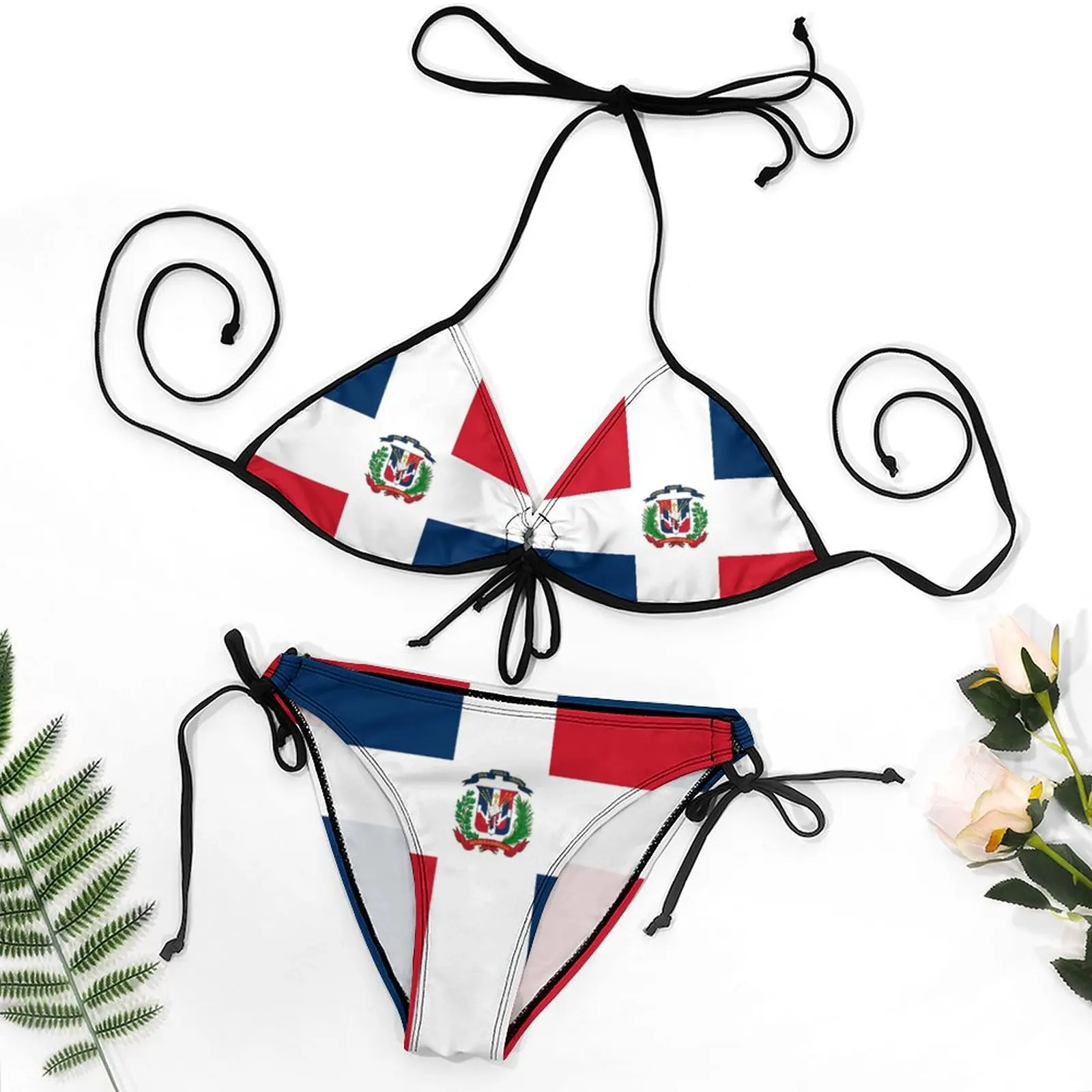 

Dominican Republic Flag Duvet Sticker T Shirt Cell Phone Case Novelty Exotic Bikini Funny Novelty Vacation Women's Bikinis Vinta