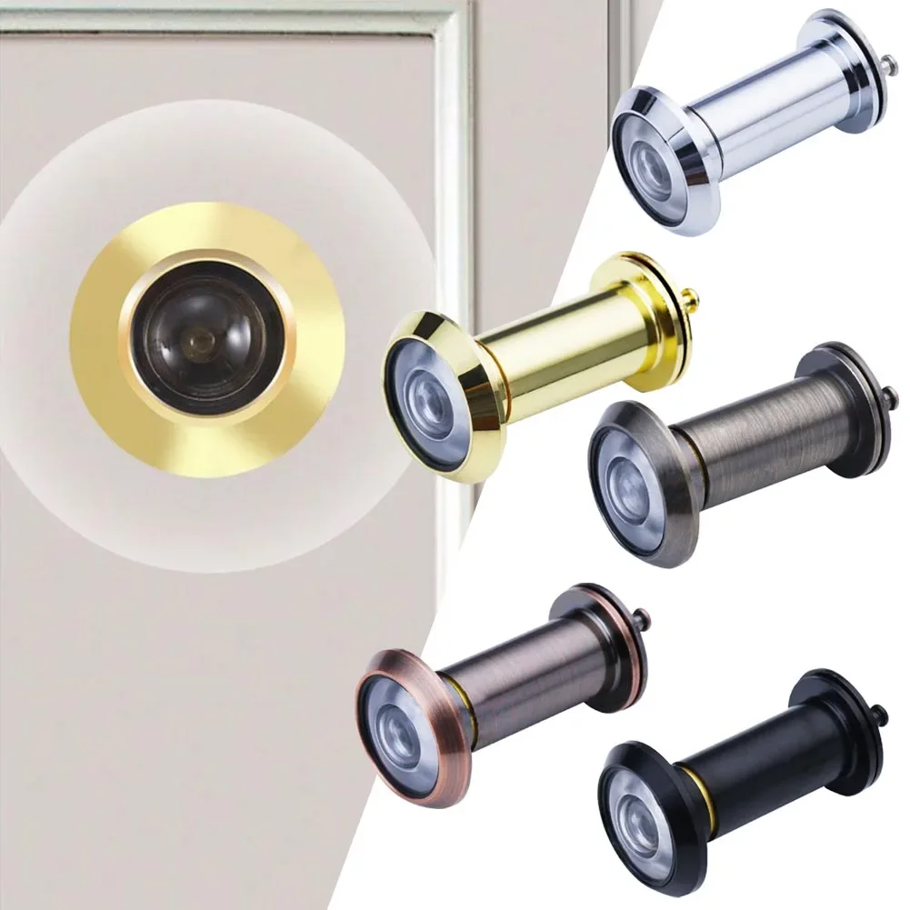 Description Picture 3 of itemDoor Viewer 200 Degree Wide Angle Peephole Security Door Viewers With Privacy Cover Adjustable Glass Lens Furniture Hardware