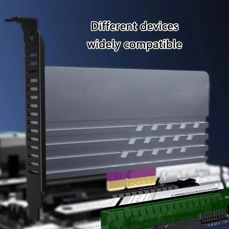 M.2 NVMe Solid Disk Converter 128Gbps Fast Transfer with PCIe 5.0X4 Connection for 10000Mb Fast Read and Write Speeds