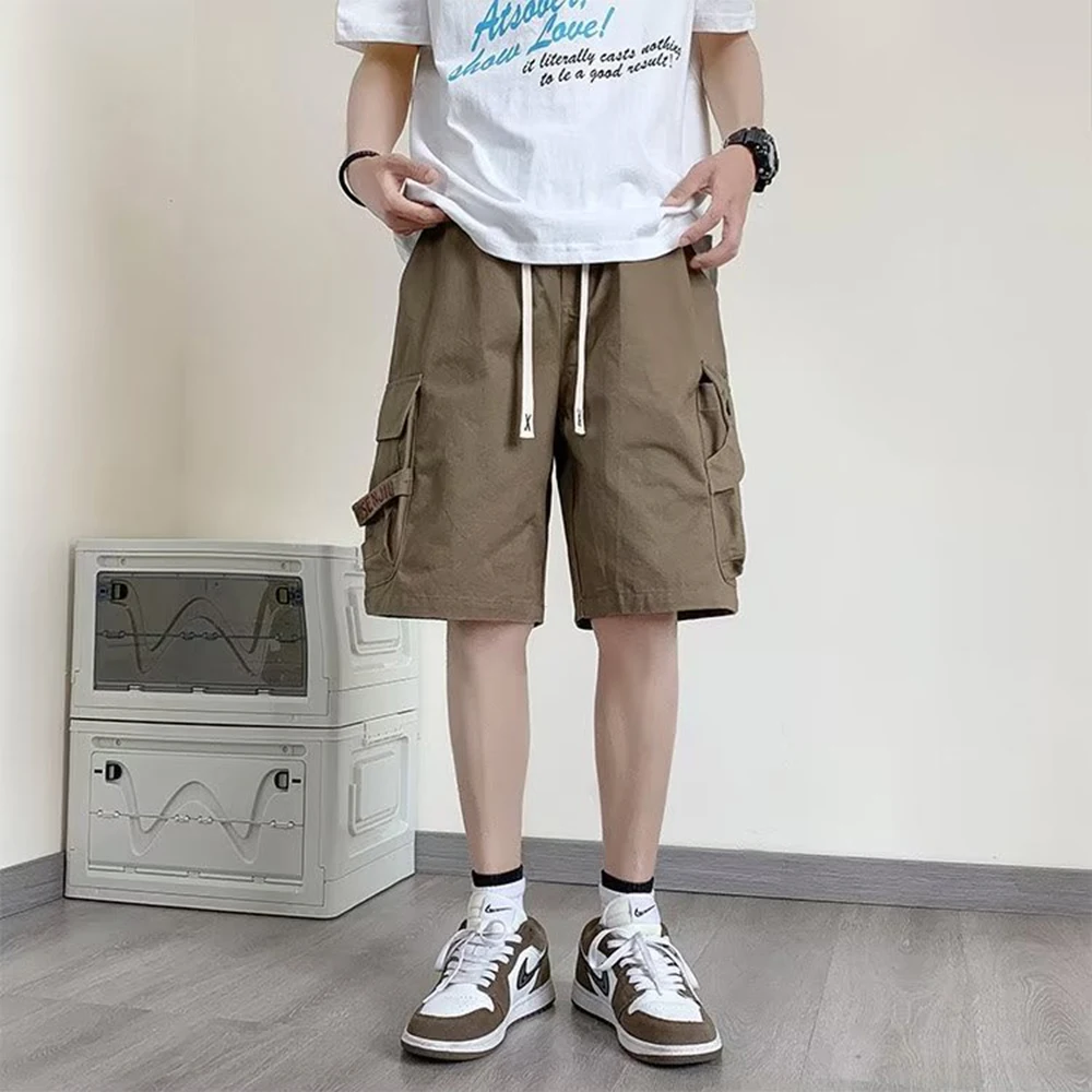 Functional Tooling Shorts Men's Summer Streetwear Thin Trendy Multi-pocket Loose Five-point Pants Neutral Sports Casual Pants
