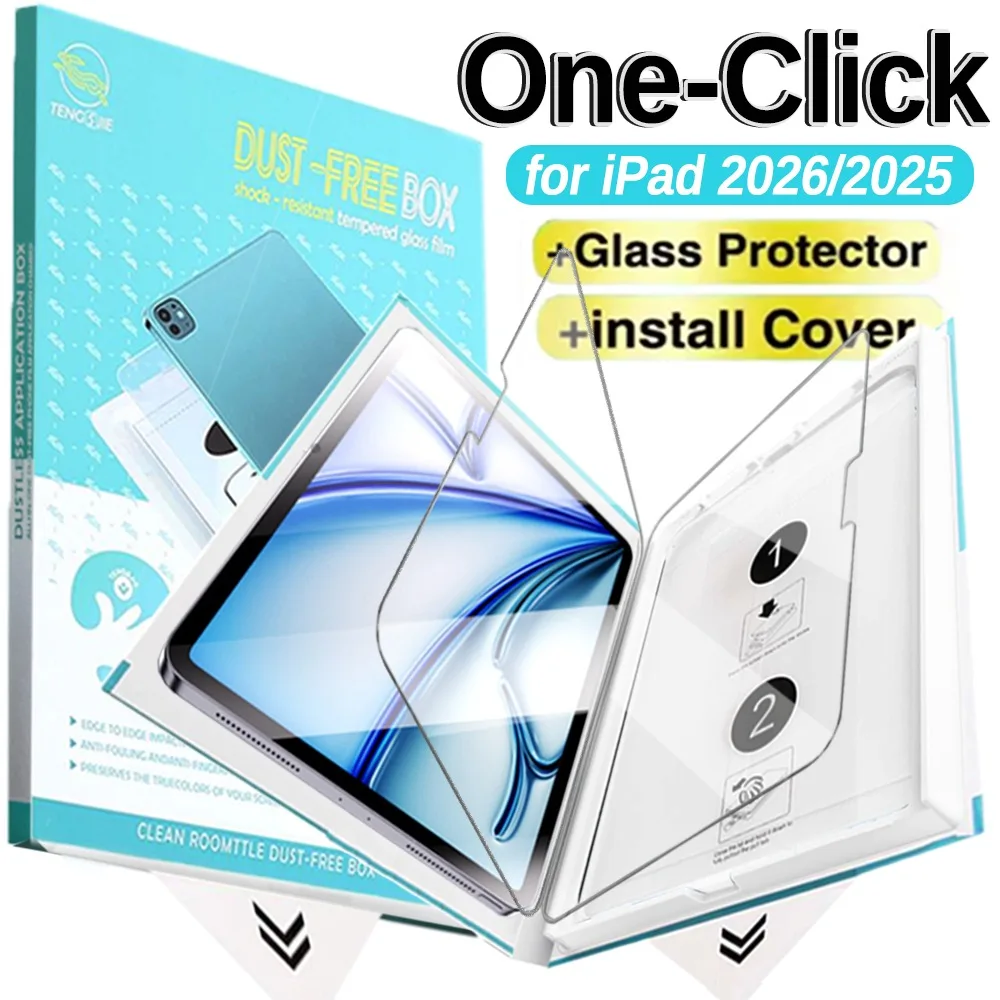 Enhanced Tempered Glass Screen Protector with Easy Installation Kit – Bubble & Dust Free, HD Clear