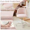 Comfy Small Office Chair with Wheels, Rolling Swivel Computer Task Chair for Home Office,Bedroom, Offices Chairs 4