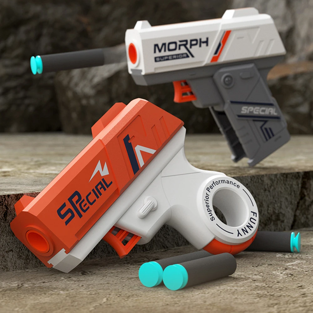 Mini Soft Bullet Toy Gun Foam Dart Blaster Spinner Pistol Outdoor ...