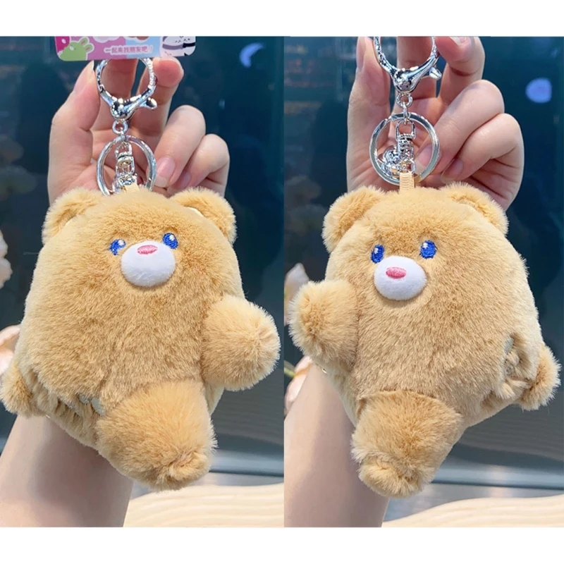 

Fast Reach 2 PCS Plush Bear Keychains Pendant Bag Ornaments Plush Pendant